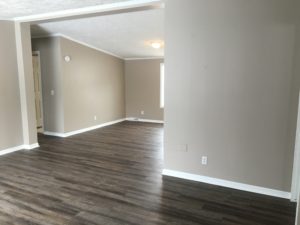 new flooring, trim, paint, and more