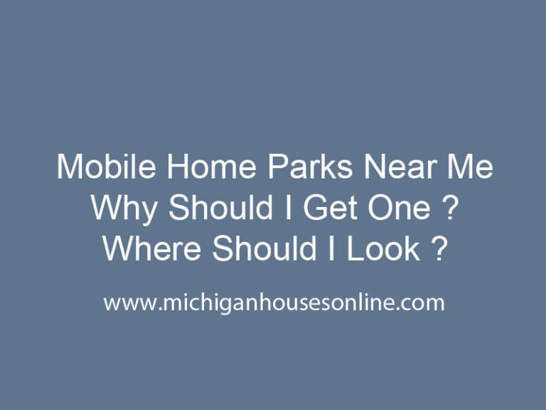 Mobile Home Parks Near Me - Houses For Rent in Michigan